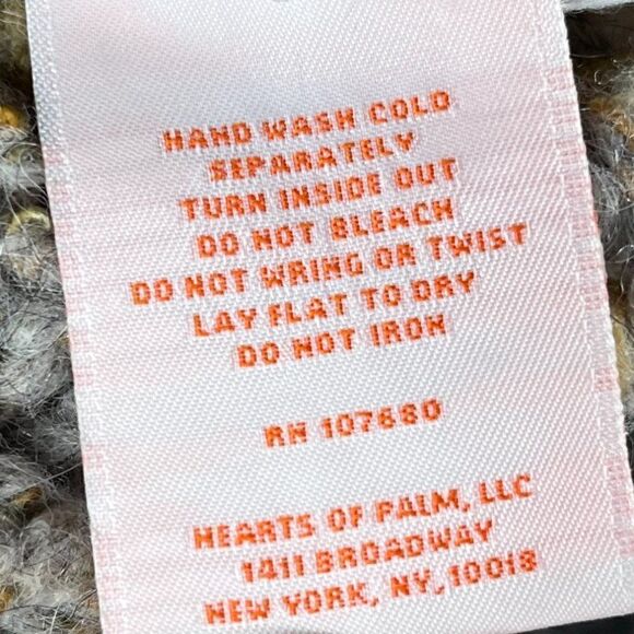 Hearts of Palm Cowl Neck Sweater Size Medium Alpaca Mohair Blend - Picture 9 of 10